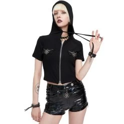 Haut à Capuche 'Pentagram' Noir 24 Haut à Capuche 'Pentagram' Noir -Magasin De Mode haut a capuche pentagram noir 5