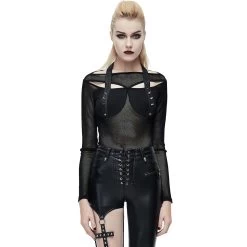 Haut à Manches Longues 'Esmerée' Noir -Magasin De Mode haut a manches longues esmeree noir 4