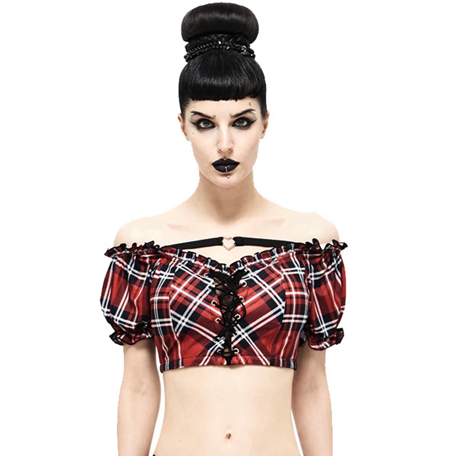 Haut De Bikini 'Scotish' En Tartan Rouge 4 Haut De Bikini 'Scotish' En Tartan Rouge – Image 2