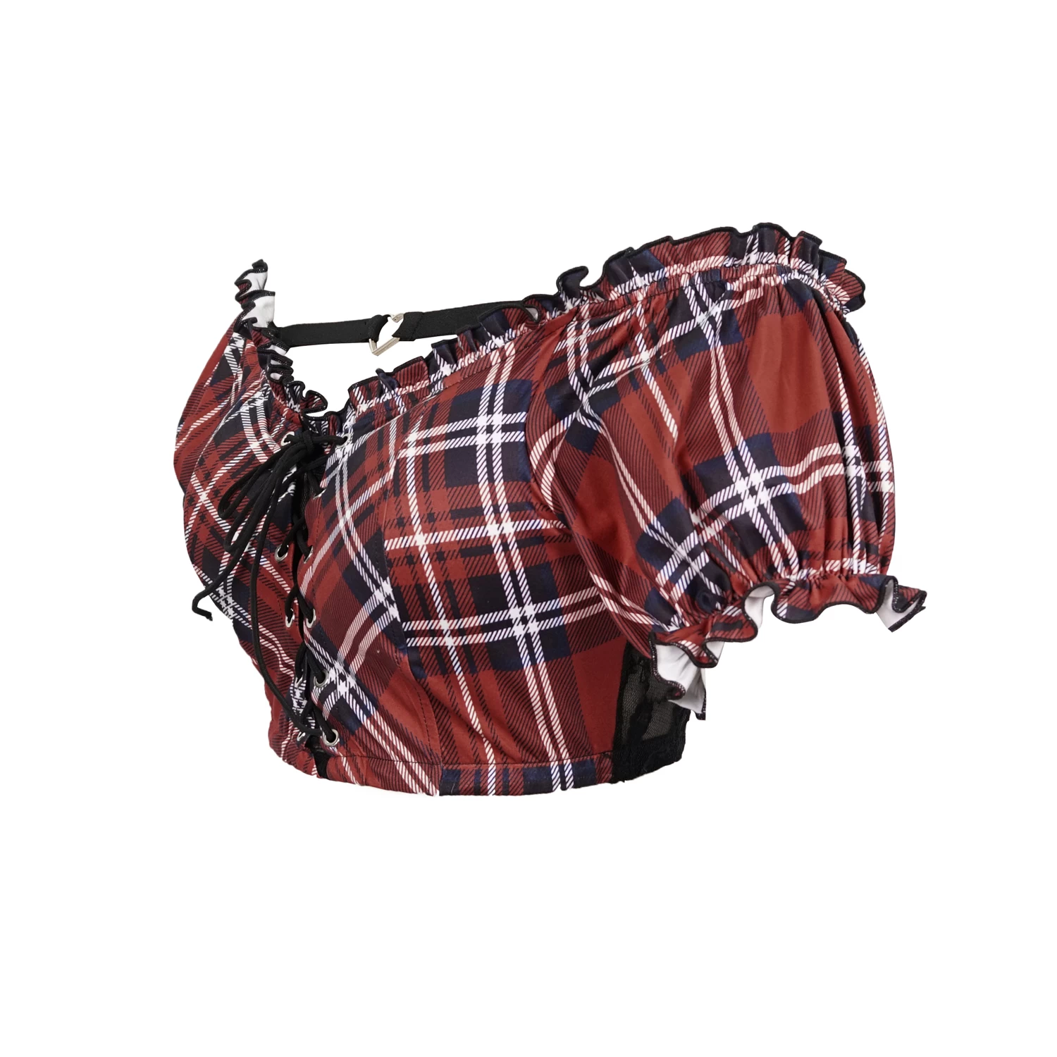 Haut De Bikini 'Scotish' En Tartan Rouge 17 Haut De Bikini 'Scotish' En Tartan Rouge – Image 15