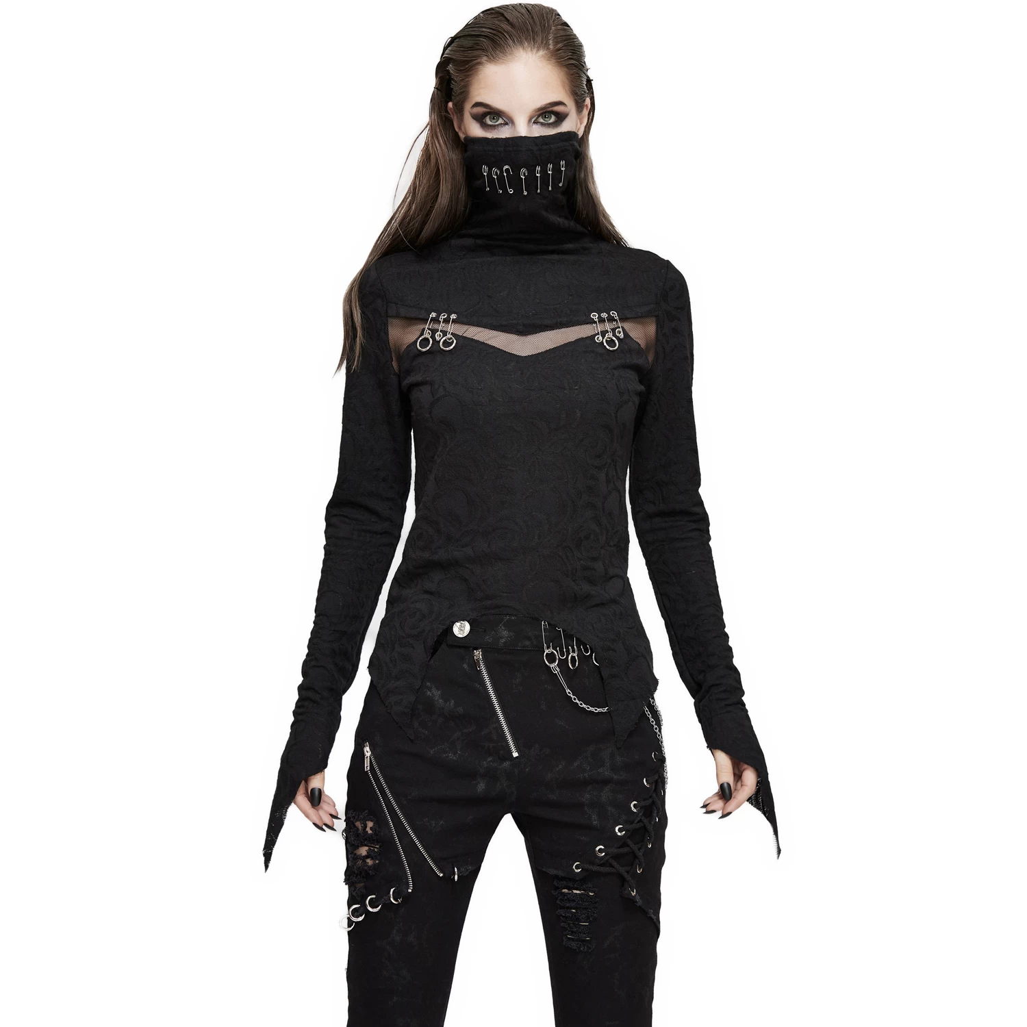 Haut Manches Longues 'Dark Turtleneck' Noir 4 Haut Manches Longues 'Dark Turtleneck' Noir – Image 2