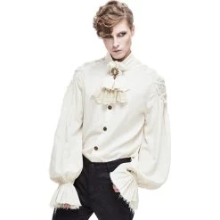 Jabot 'Ishmael' Blanc -Magasin De Mode jabot ishmael blanc 2