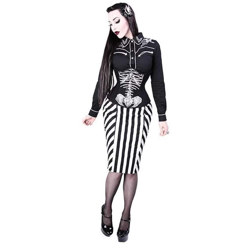 Jupe 'Crayon' Noire Et Blanche 4 Jupe 'Crayon' Noire Et Blanche – Image 2