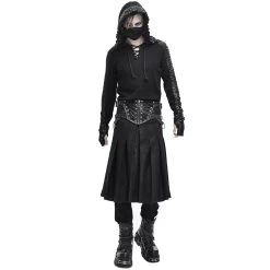 Jupe Kilt 'Altaïr' Noire 22 Jupe Kilt 'Altaïr' Noire -Magasin De Mode jupe kilt altair noire 3