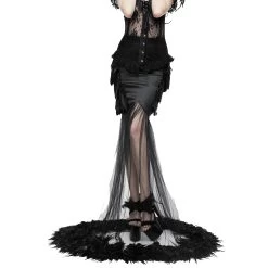 Jupe Sirène 'Black Feathers' Noire 22 Jupe Sirène 'Black Feathers' Noire -Magasin De Mode jupe sirene black feathers noire 4