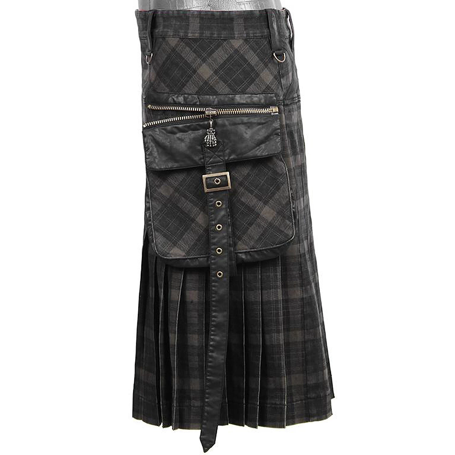 Kilt 'Bersek' En Tartan à Carreaux Marrons Et Noirs 15 Kilt 'Bersek' En Tartan à Carreaux Marrons Et Noirs – Image 13