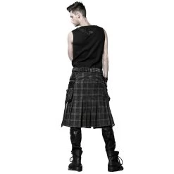Kilt 'Bersek' En Tartan à Carreaux Marrons Et Noirs 22 Kilt 'Bersek' En Tartan à Carreaux Marrons Et Noirs -Magasin De Mode kilt bersek en tartan a carreaux marrons et noirs 2