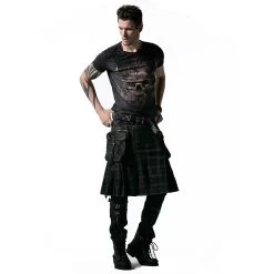 Kilt 'Bersek' En Tartan à Carreaux Marrons Et Noirs 26 Kilt 'Bersek' En Tartan à Carreaux Marrons Et Noirs -Magasin De Mode kilt bersek en tartan a carreaux marrons et noirs 6