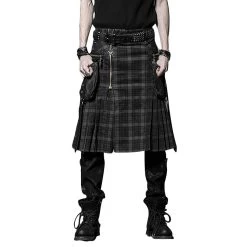 Kilt 'Bersek' En Tartan à Carreaux Marrons Et Noirs 27 Kilt 'Bersek' En Tartan à Carreaux Marrons Et Noirs -Magasin De Mode kilt bersek en tartan a carreaux marrons et noirs 7