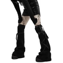 Leg Warmers 'Draconia' Noirs 19 Leg Warmers 'Draconia' Noirs -Magasin De Mode leg warmers draconia noirs 4