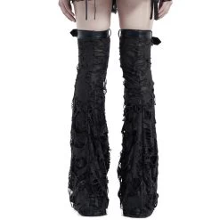 Leg Warmers 'Punk Decadent' Noirs -Magasin De Mode leg warmers punk decadent noirs 8