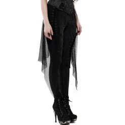 Leggings 'Goth Black Flames' Noir -Magasin De Mode leggings goth black flames noir 8