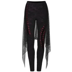Leggings 'Goth Flames' Noir Et Rouge -Magasin De Mode leggings goth flames noir et rouge 10