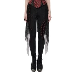 Leggings 'Goth Flames' Noir Et Rouge -Magasin De Mode leggings goth flames noir et rouge 5