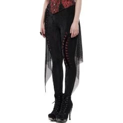 Leggings 'Goth Flames' Noir Et Rouge -Magasin De Mode leggings goth flames noir et rouge 7