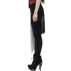 Leggings 'Goth Flames' Noir Et Rouge -Magasin De Mode leggings goth flames noir et rouge 8