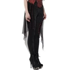 Leggings 'Goth Flames' Noir Et Rouge -Magasin De Mode leggings goth flames noir et rouge 9