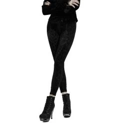Leggings 'Gothic Retro' Noir -Magasin De Mode leggings gothic retro noir 5