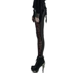 Leggings 'Hecate' Noir Et Bordeaux -Magasin De Mode leggings hecate noir et bordeaux 10