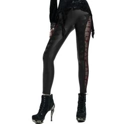 Leggings 'Hecate' Noir Et Bordeaux