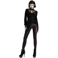 Leggings 'Hecate' Noir Et Bordeaux -Magasin De Mode leggings hecate noir et bordeaux 3