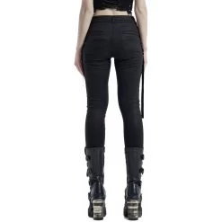 Leggings 'Punk Stretch' Noir Et Vert -Magasin De Mode leggings punk stretch noir et vert 7