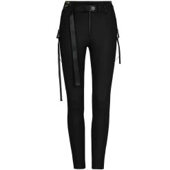 Leggings 'Punk Stretch' Noir Et Vert -Magasin De Mode leggings punk stretch noir et vert 9