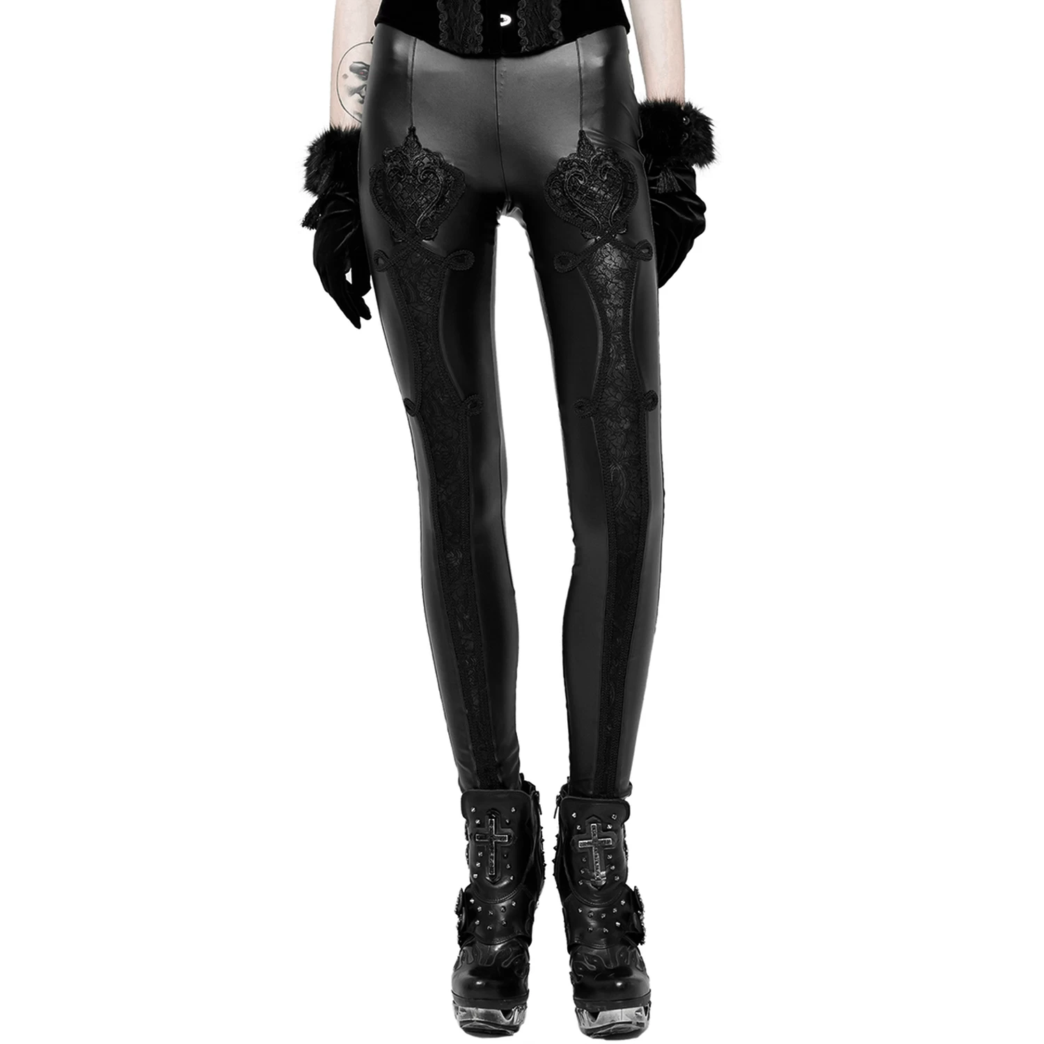 Leggings 'Soiree Gothic' Noir 3 Leggings 'Soiree Gothic' Noir