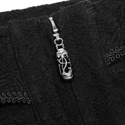 Long Kilt 'Asmodey' En Jacquard Noir -Magasin De Mode long kilt en jacquard asmodey noir 12