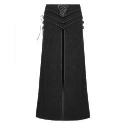 Long Kilt 'Asmodey' En Jacquard Noir -Magasin De Mode long kilt en jacquard asmodey noir 8