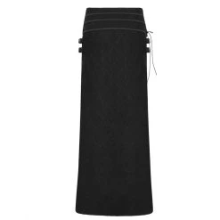 Long Kilt 'Asmodey' En Jacquard Noir -Magasin De Mode long kilt en jacquard asmodey noir 9
