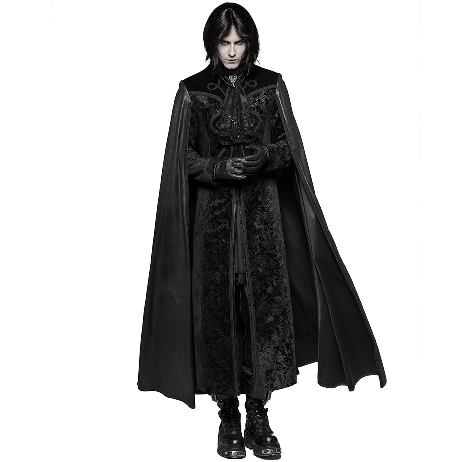 Long Manteau Cape Gothique 'Vampyr' Noir 4 Long Manteau Cape Gothique 'Vampyr' Noir – Image 2