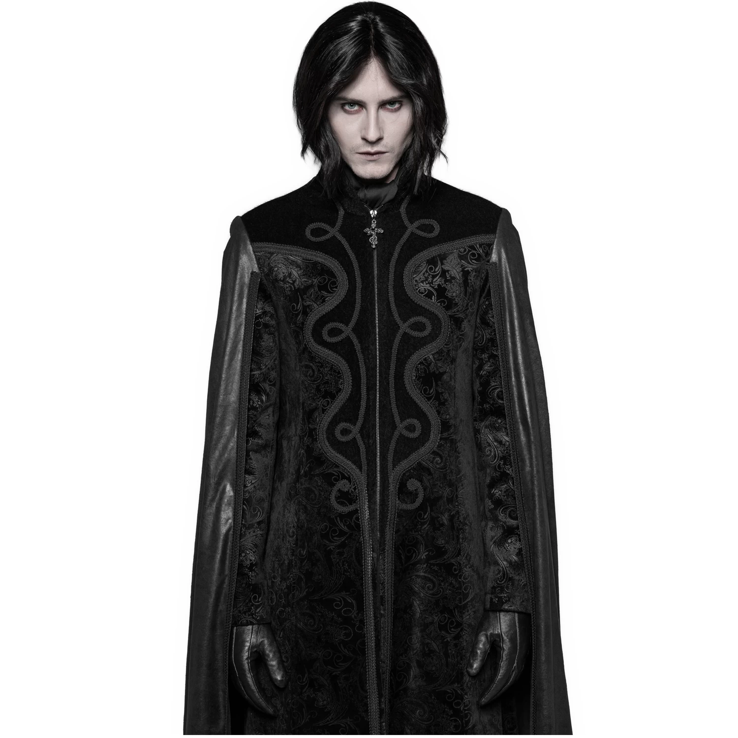 Long Manteau Cape Gothique 'Vampyr' Noir 8 Long Manteau Cape Gothique 'Vampyr' Noir – Image 6