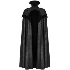 Long Manteau Cape Gothique Victorien 'Illuminati' Noir