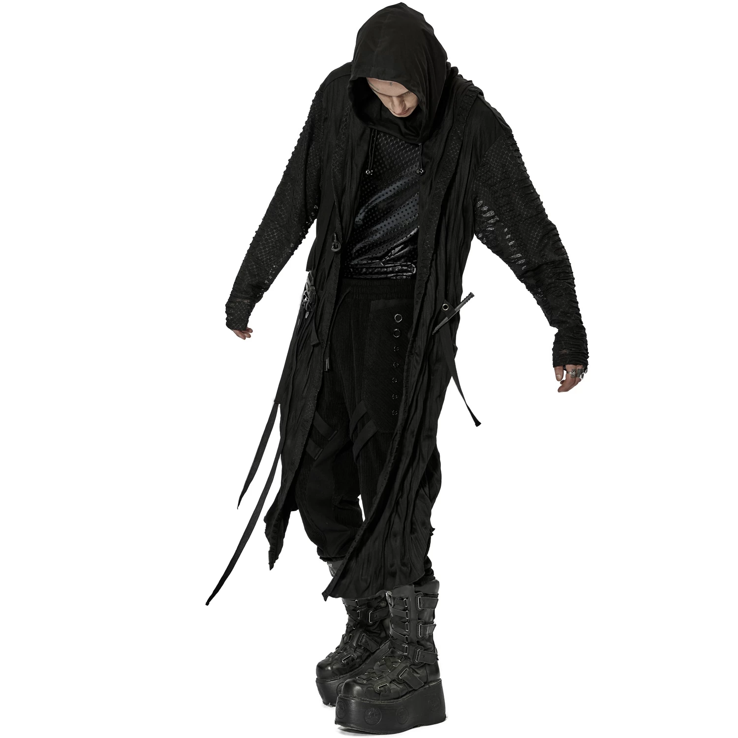 Long Manteau 'Lycidas' Noir 7 Long Manteau 'Lycidas' Noir – Image 5