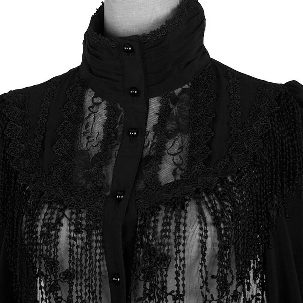 Long Top Transparent En Maille Et Mousseline 'Mystic... 8 Long Top Transparent En Maille Et Mousseline 'Mystic... – Image 6