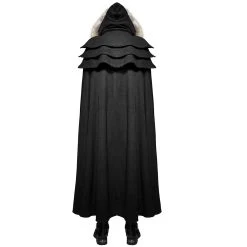 Longue Cape Homme 'Black Foxa' Noire -Magasin De Mode longue cape homme black foxa noire 2