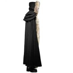 Longue Cape Homme 'Black Foxa' Noire -Magasin De Mode longue cape homme black foxa noire 3