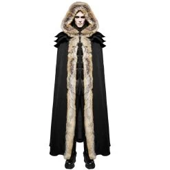 Longue Cape Homme 'Black Foxa' Noire -Magasin De Mode longue cape homme black foxa noire 4
