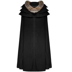 Longue Cape Homme 'Black Foxa' Noire -Magasin De Mode longue cape homme black foxa noire 5