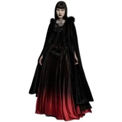 Longue Cape 'Orphelia' Noire 17 Longue Cape 'Orphelia' Noire -Magasin De Mode longue cape orphelia noire 4