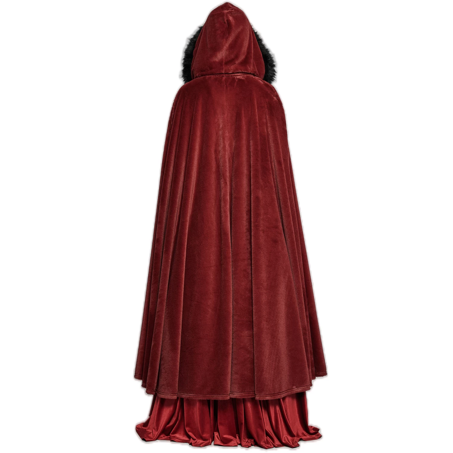 Longue Cape 'Orphelia' Rouge 5 Longue Cape 'Orphelia' Rouge – Image 3