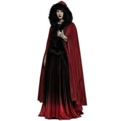 Longue Cape 'Orphelia' Rouge 15 Longue Cape 'Orphelia' Rouge -Magasin De Mode longue cape orphelia rouge 3