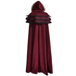 Longue Cape Pour Femmes 'Foxa' Rouge 15 Longue Cape Pour Femmes 'Foxa' Rouge -Magasin De Mode longue cape pour femmes foxa rouge 2