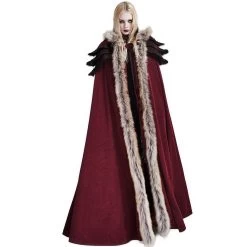 Longue Cape Pour Femmes 'Foxa' Rouge 18 Longue Cape Pour Femmes 'Foxa' Rouge -Magasin De Mode longue cape pour femmes foxa rouge 5