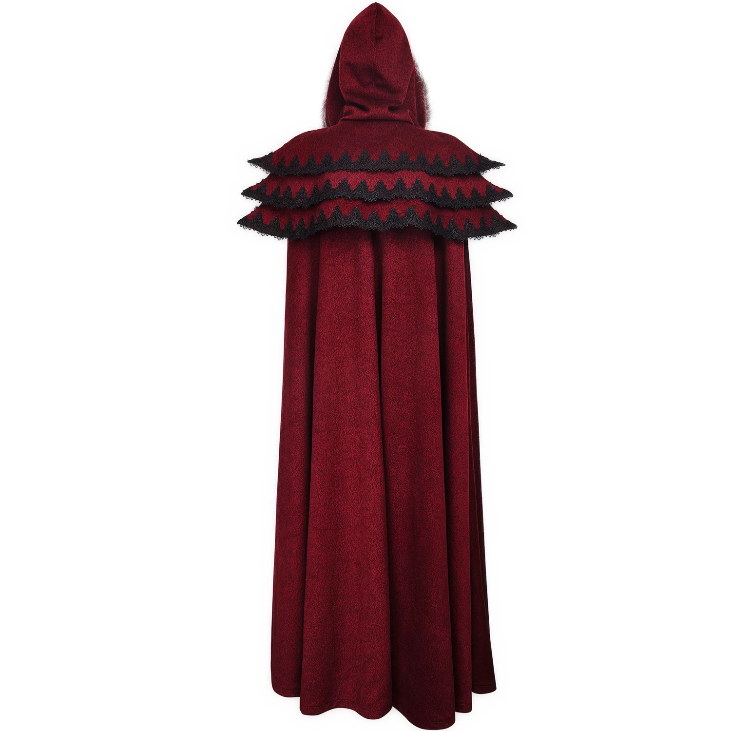 Longue Cape Pour Femmes 'Foxa' Rouge 10 Longue Cape Pour Femmes 'Foxa' Rouge – Image 8