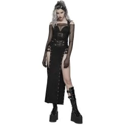 Longue Jupe 'Katana' Noire 28 Longue Jupe 'Katana' Noire -Magasin De Mode longue jupe katana noire 7