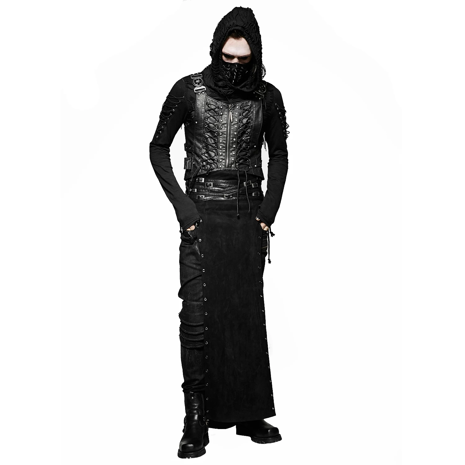 Longue Jupe Pour Hommes 'Katana' Noire 6 Longue Jupe Pour Hommes 'Katana' Noire – Image 4