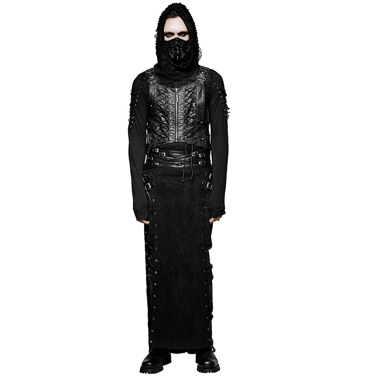 Longue Jupe Pour Hommes 'Katana' Noire 7 Longue Jupe Pour Hommes 'Katana' Noire – Image 5