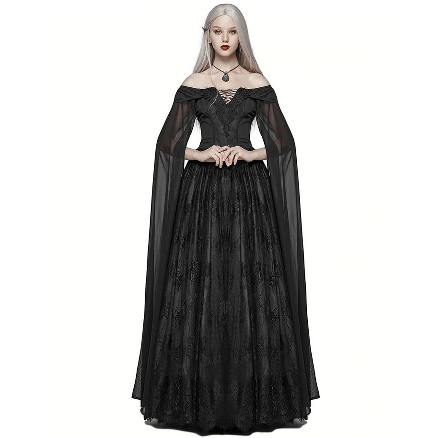 Longue Robe 'Celestia' Noire 4 Longue Robe 'Celestia' Noire â Image 2